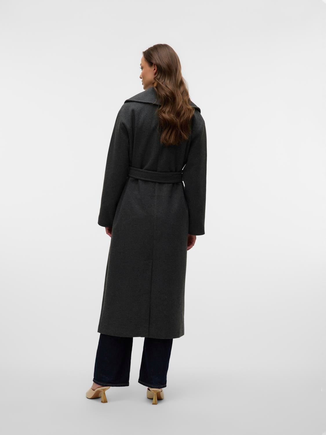 VMANNE Coat - Dark Grey Melange - VERO MODA & VILA Bergvik